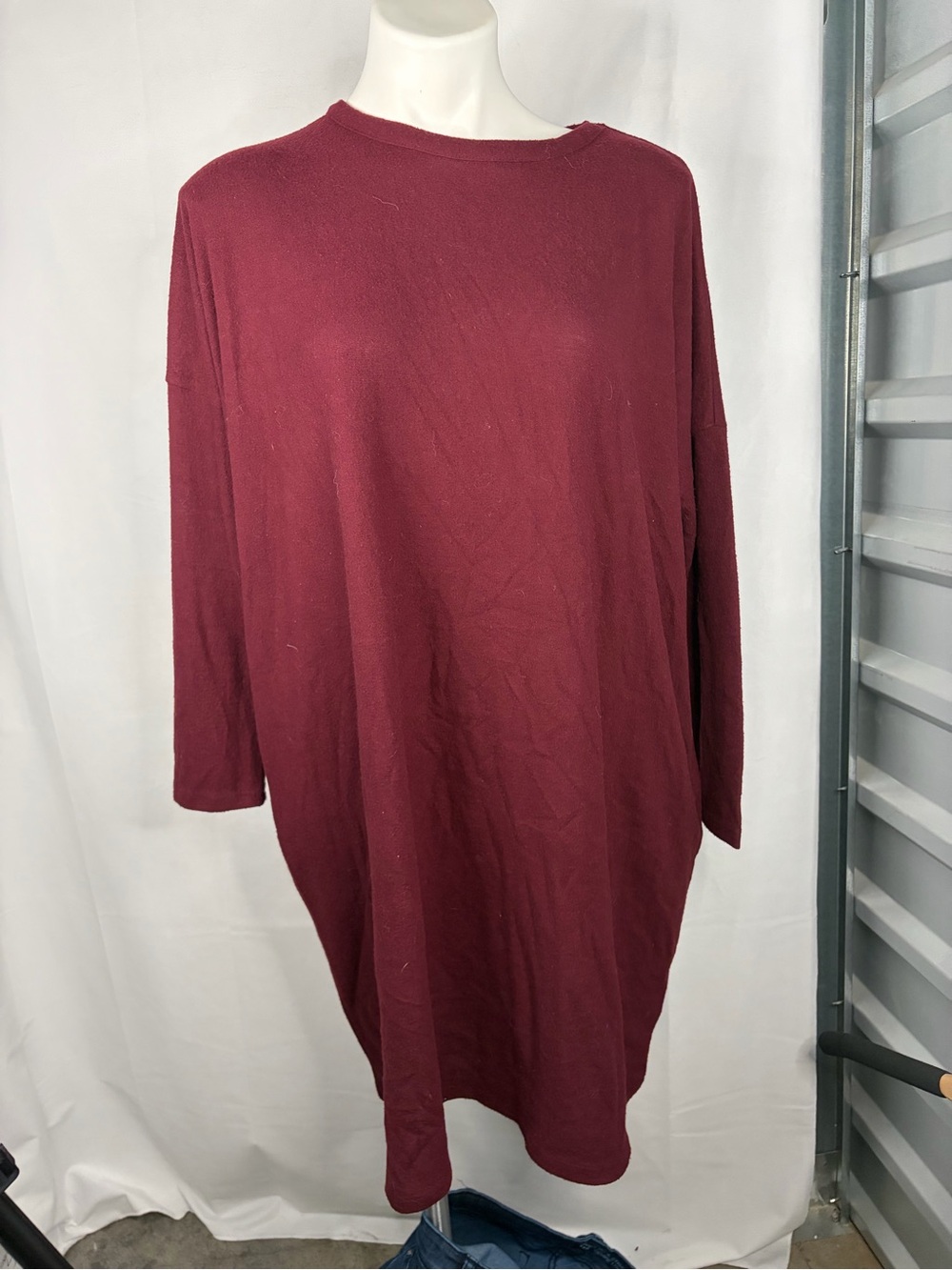 Cherish Burgundy Knit Tunic Top